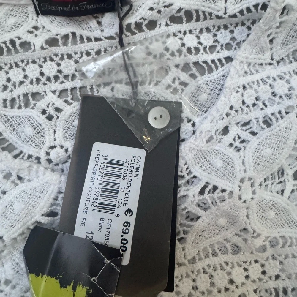 NWT Catimini girls White Lace Knitwear - Picture 3 of 5